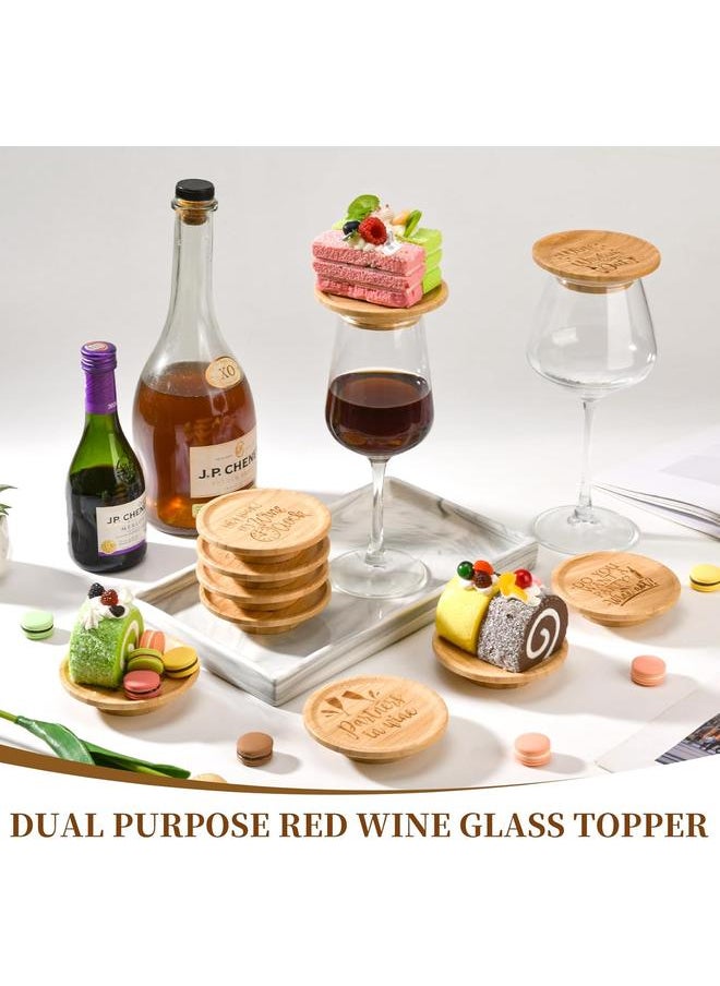 10 Pcs Wine Glass Charcuterie Topper, Charcuterie Wine Glass Coasters Plate, Funny Wine Glass Charcuterie Board for Family Gatherings, Festivals, Picnics, Parties