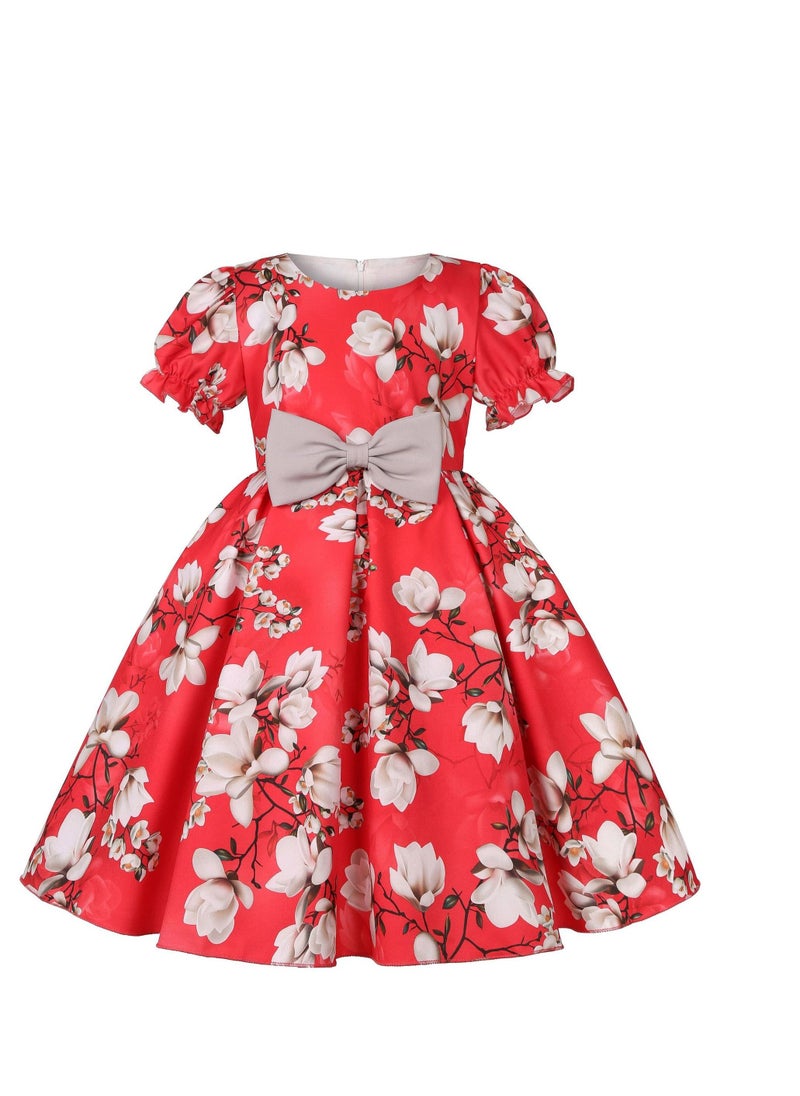 Fashion Girls Princess Dress Red