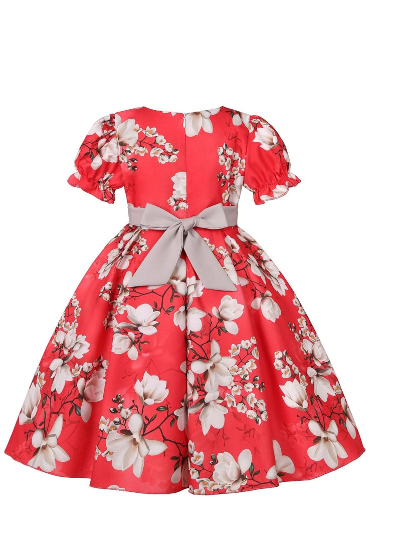 Fashion Girls Princess Dress Red