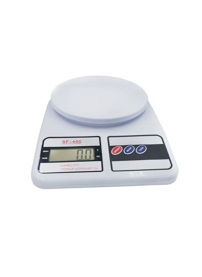 Digital Kitchen Scale Up to 10 KG White 24.5x3.5x17cm