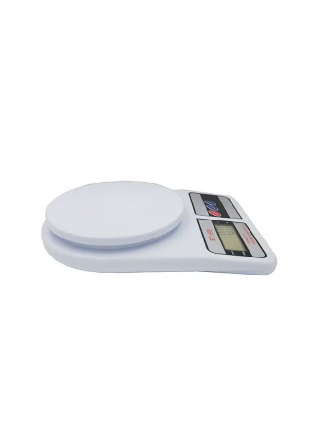 Digital Kitchen Scale Up to 10 KG White 24.5x3.5x17cm