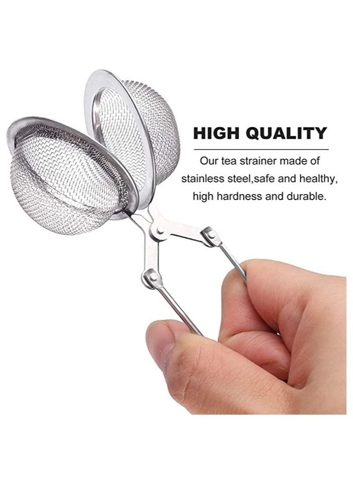 Durable Fine Mesh Strainer Infuser Tong  Filter Stainless Steel Strainer To Brew Loose Leaf Tea Spices & Seasonings 5.5 cm