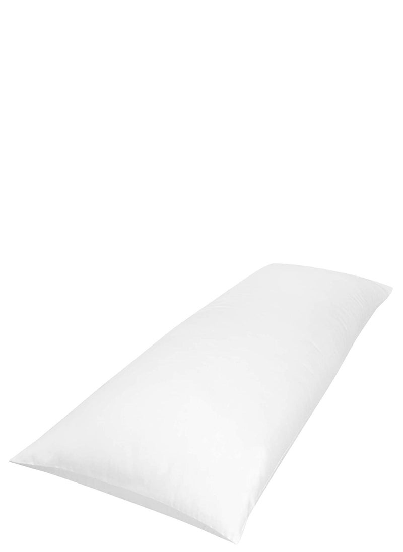 Maestro Full Body Pillow Cotton Feel Plain White Hollowfiber 1400gm Filling, Breathable Large Body Pillow for Side Sleepers, 45x 120 cm