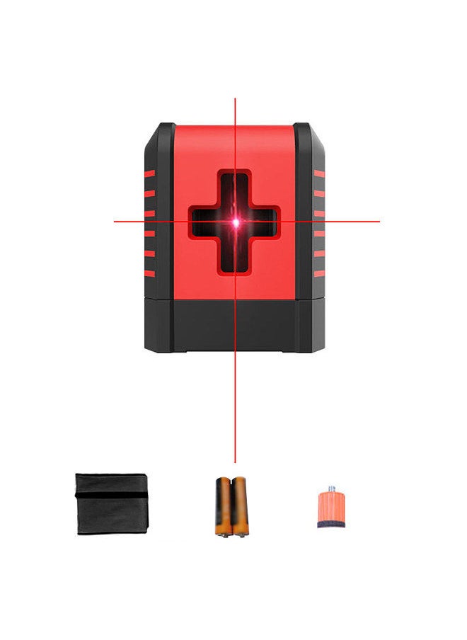 Small Portable 2 Lines Laser Level Leveling Laser 3° Self Levelling Diagonal Line Multi-function Laser Level,red