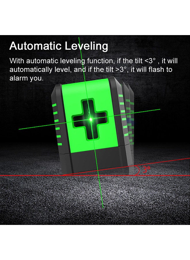 Small Portable 2 Lines Laser Level Leveling Laser 3° Self Levelling Diagonal Line Multi-function Laser Level,red