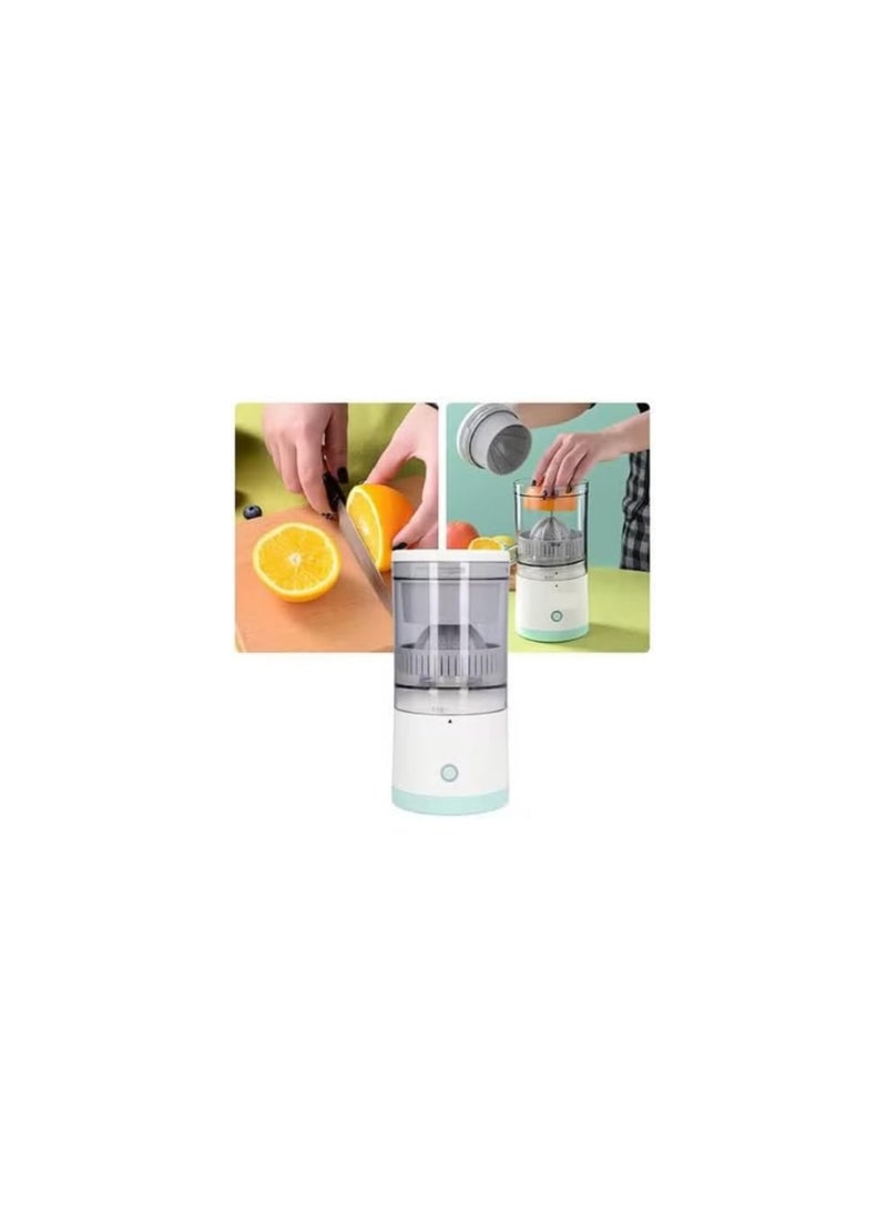 Electric Citrus Juicer, Hands-Free Portable USB Charging Powerful Electric Juicer Cordless Fruit Juicer, Multifunctional 1-Button Easy Press Lemon Orange Squeezer Machine for Kitchen