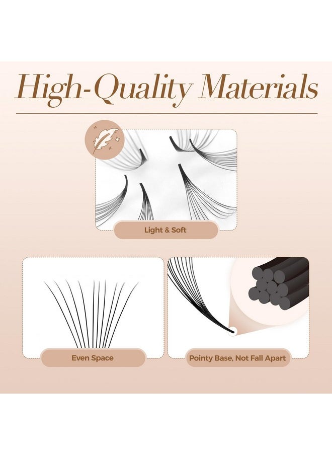 1000 Fans Pre Made Fans Lash Extensions, 3D 5D 10D Premade Fans Eyelash Extensions 8-15 Mm Mixed Length Promades Eyelash Fans Professional Pre Made Lash Fans (10D-0.07-D 8-15Mm)