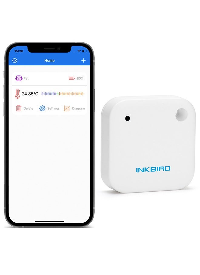 INKBIRD Bluetooth ONLY Temperature Smart Sensor IBS-TH2 Thermometer Alerts Calibration Interval Setting Graph and Data Export Data Logger NO Hygrometer Function