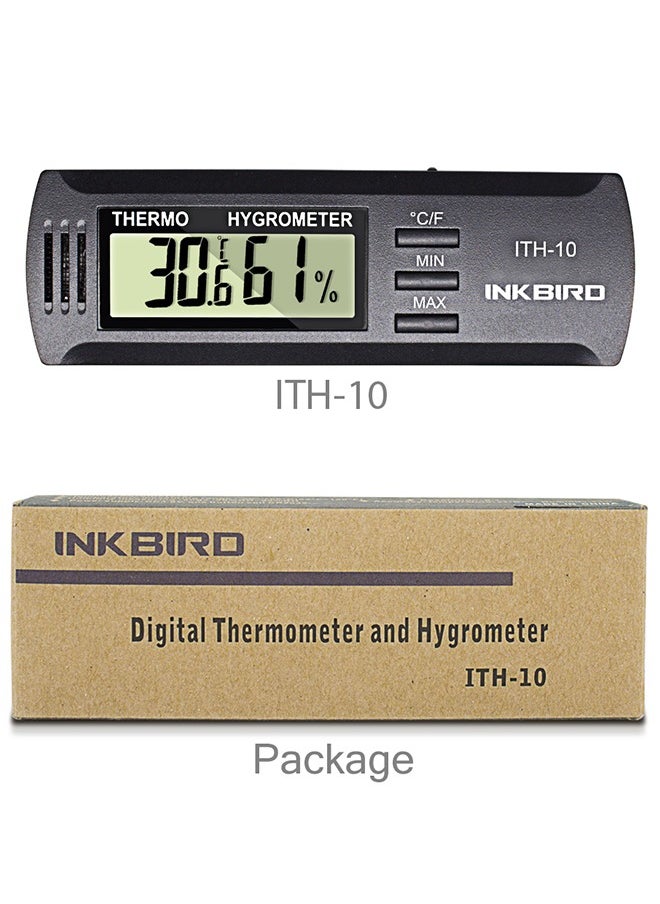 Inkbird ITH-10 Digital Thermometer and Hygrometer Temperature Humidity Monitor Humidor Guitar Ukulele