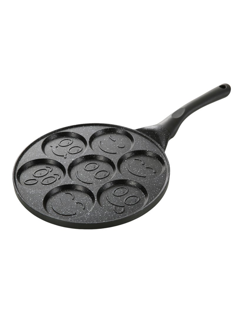 Mini Pancake Pan, Non Stick Pancake Pan for Stove Top with Aluminum Casting and Granite Coating, PFOA-APEO Free, Non-Stick Pan