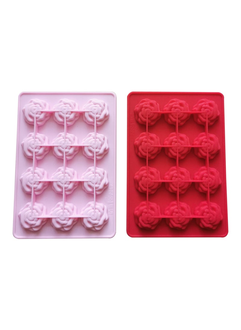 2 Pcs Rose Silicone Molds for Soap, Baking, Ice, and Chocolate Crafting, Perfect for Baking, Bath Bombs, and Jelly, Romantic Rose Silicone Molds ,Durable & Flexible Rose Silicone Molds, Rose-Themed Silicone Molds for Romantic and Creative DIY Projects