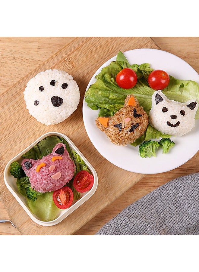 Rice Ball Mold Set Cat Lovely Rice Ball Mold Sushi Mold Pattern Sushi Kitchen Rice Mould Sandwich DIY Kitchen Tools