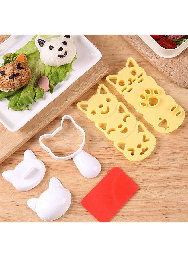 Rice Ball Mold Set Cat Lovely Rice Ball Mold Sushi Mold Pattern Sushi Kitchen Rice Mould Sandwich DIY Kitchen Tools