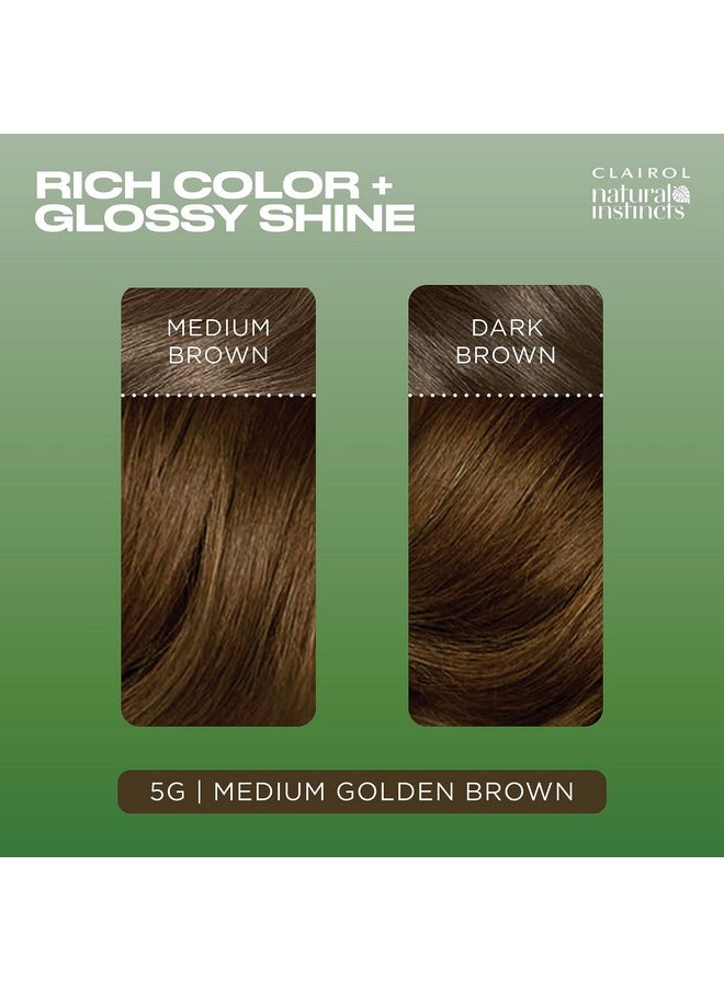 Natural Instincts Demi-Permanent Hair Dye, 5G Medium Golden Brown Hair Color, Pack Of 1