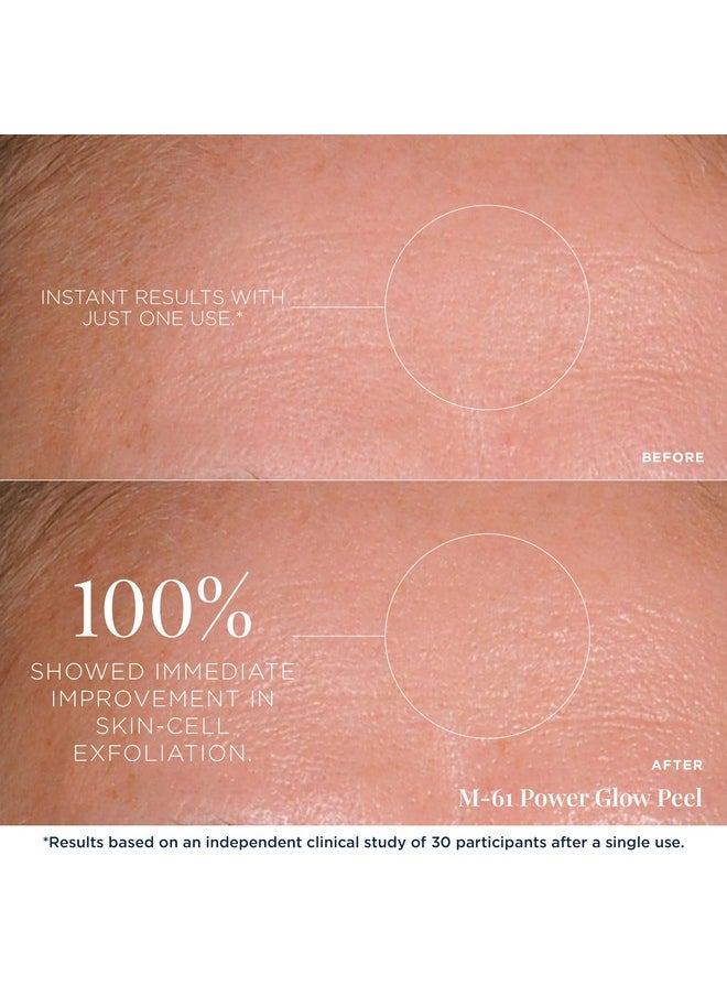 Powerglow® Peel- 30 Treatments- 1-Minute, 1-Step Exfoliating Glow Peel With Glycolic, Vitamin K & Chamomile