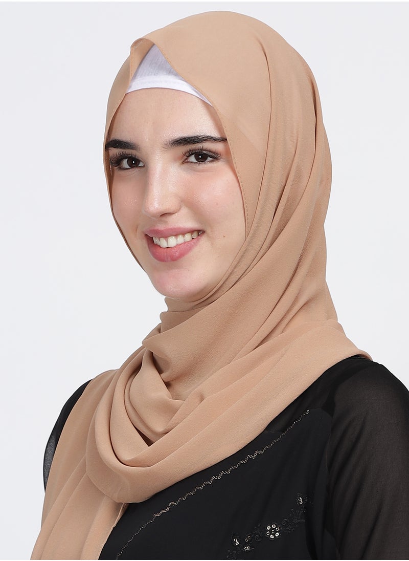 Moja Premium Georgette Hijab - Skin