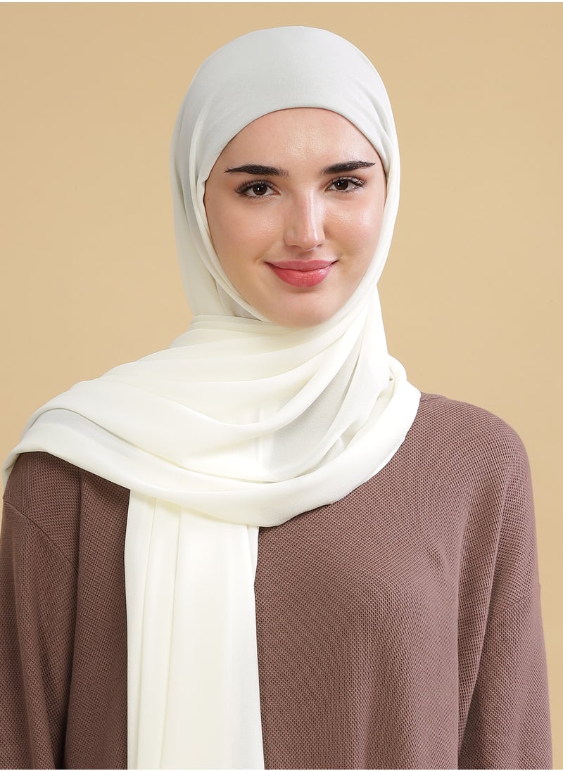 Moja Premium Georgette Hijab - Off White