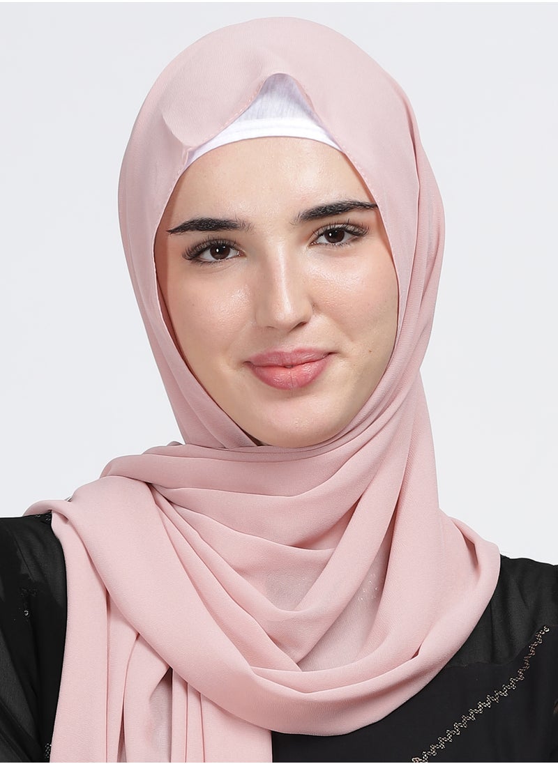 Moja Premium Georgette Hijab - Nude Pink