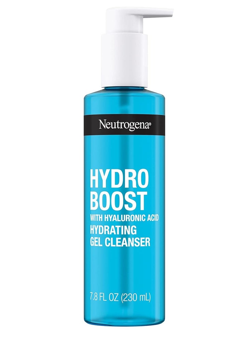 Hydro Boost Facial Cleansing Gel, Hydrating Gentle Face Cleanser and Makeup Remover with Hyaluronic Acid, Hypoallergenic Formula, 7.8 FL OZ 230 mlml
