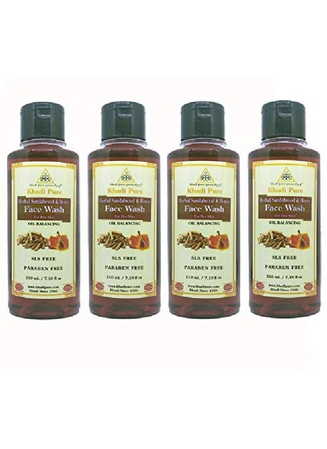 Herbal Sandalwood & Honey Face Wash SlsParaben Free 210 Ml (Pack Of 4)