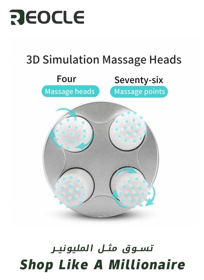 Electric Scalp Massager Rechargeable 3D Scalp Massager Fatigue Relief Massage Tool Newly Upgraded Portable Meridian Brush Blue