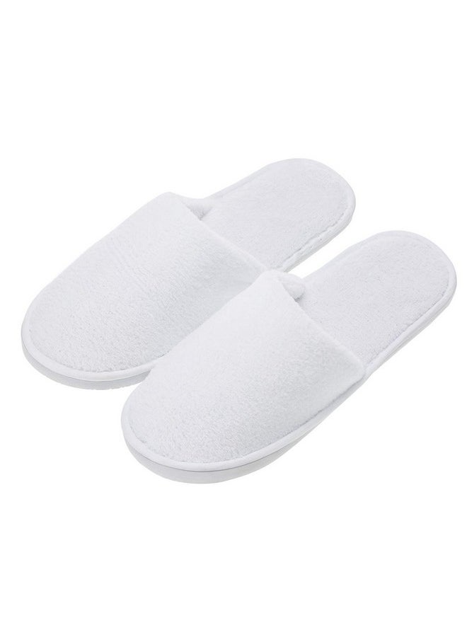 Spa Slippers 10 Pairs Of Hotel Slippers, 2 Sizes Disposable Slippers Closed-Toe Slippers, Guest Slippers, Non-Slip Slippers For Guest, House Slippers Unisex, Bedroom, Party, Travel