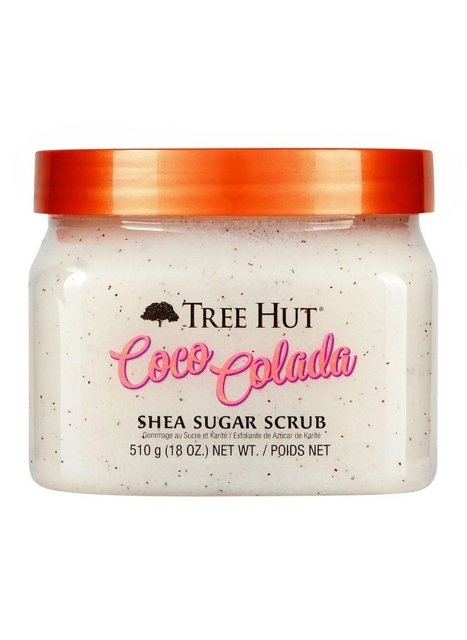 Shea Sugar Scrub Coco Colada, 18 Oz, Ultra Hydrating And Exfoliating Scrub For Nourishing Essential Body Care