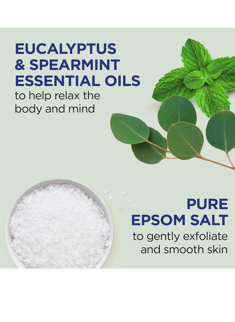 Dr Teal's Pure Epsom Salt Body Scrub, Relax & Relief with Eucalyptus & Spearmint Essential Oils, 16 oz (Pack of 3)