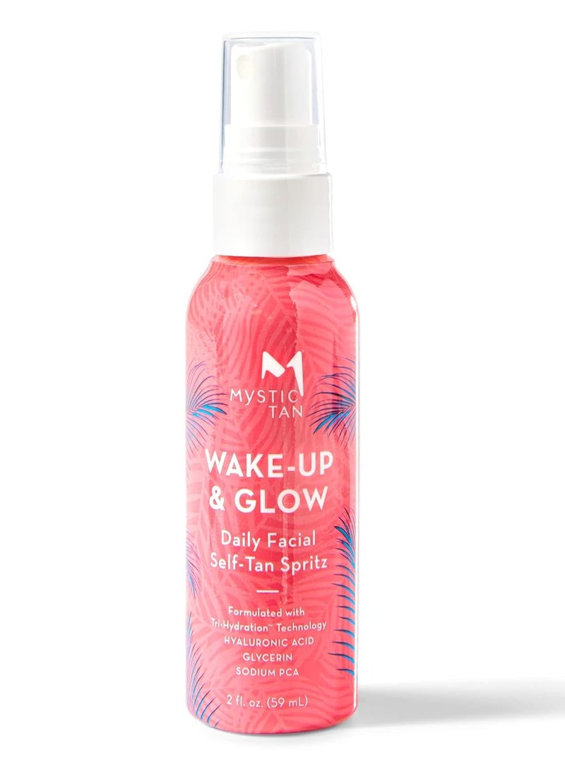 Mystic Tan Wake Up & Glow Facial Self Tanner Spritz, 2 oz.