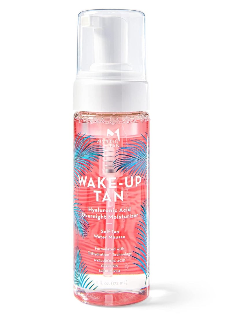 Mystic Tan Wake-Up Tan Hyaluronic Acid Overnight Moisturizer – Self-Tan Water Mousse, 5.5 fl. oz / 172 ml