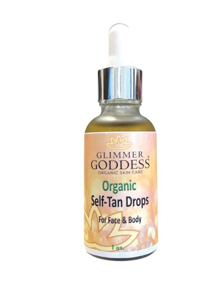 Glimmer Goddess Organic Self Tanning Drops for Face & Body 1 oz.