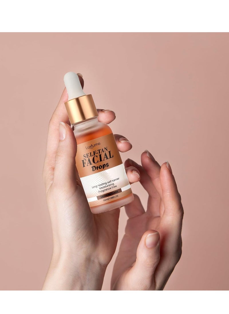Face Tanning Drops Gradual Tan,Anti-Aging,Glow Drops for Face Self Tanning Provides an Even,Customizable Glow,1.08 Fl Oz