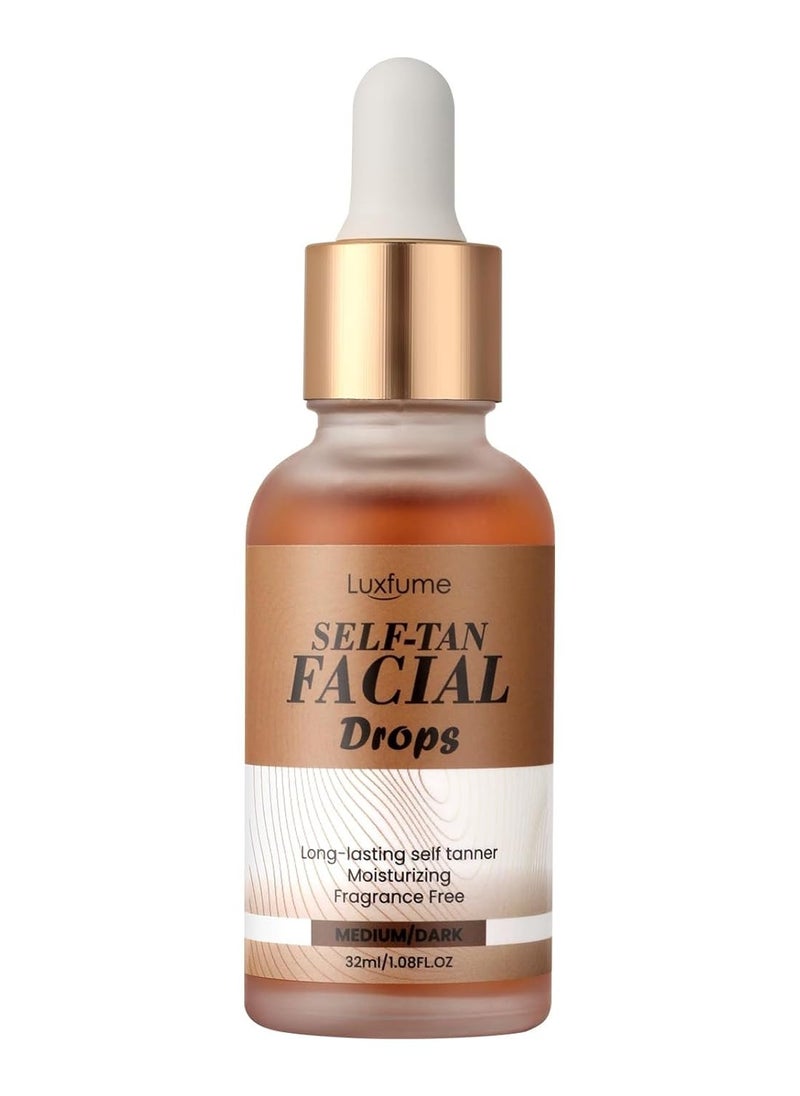 Face Tanning Drops Gradual Tan,Anti-Aging,Glow Drops for Face Self Tanning Provides an Even,Customizable Glow,1.08 Fl Oz