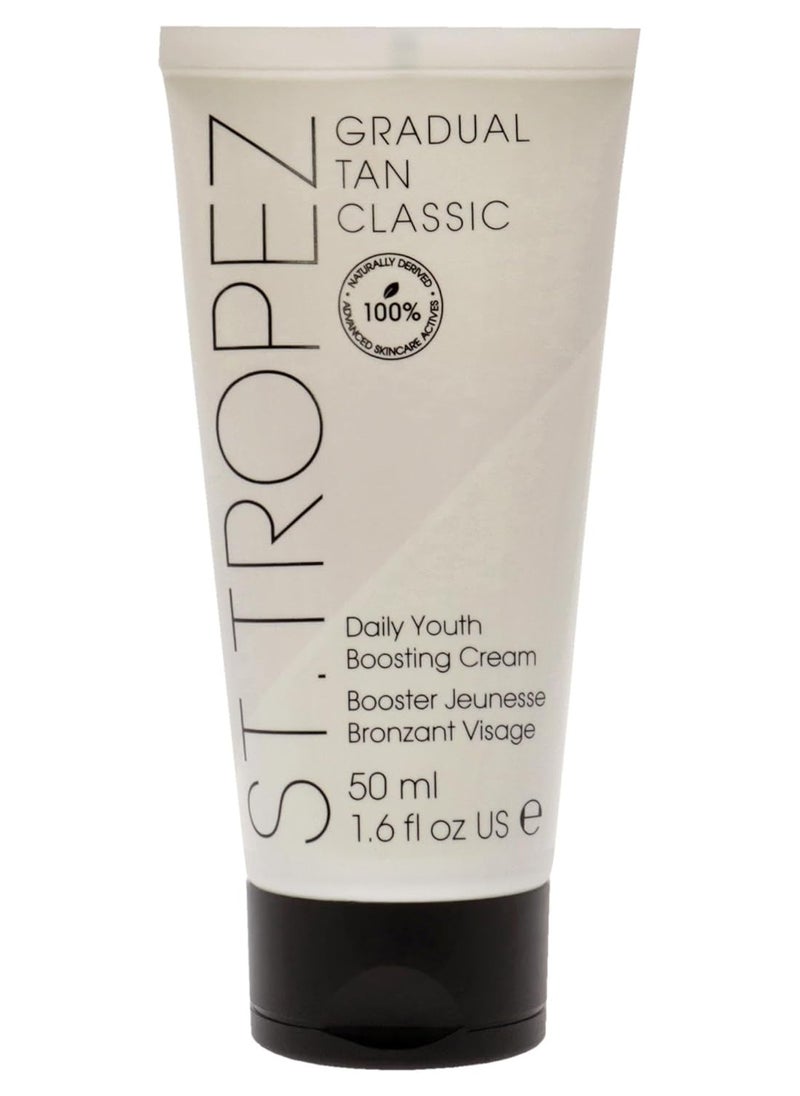 St.Tropez Gradual Tan Classic Daily Youth Boosting Cream, Hydrating Self Tan Face Cream, Vegan, Natural & Cruelty Free, 1.6 Fl Oz