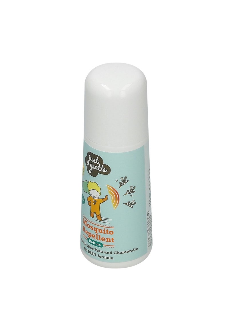 Just Gentle Herbal Mosquito Repellent 60ml- DEET-Free, Safe for Kids, Effective Protection with Organic Chamomile & Citrus Extracts.