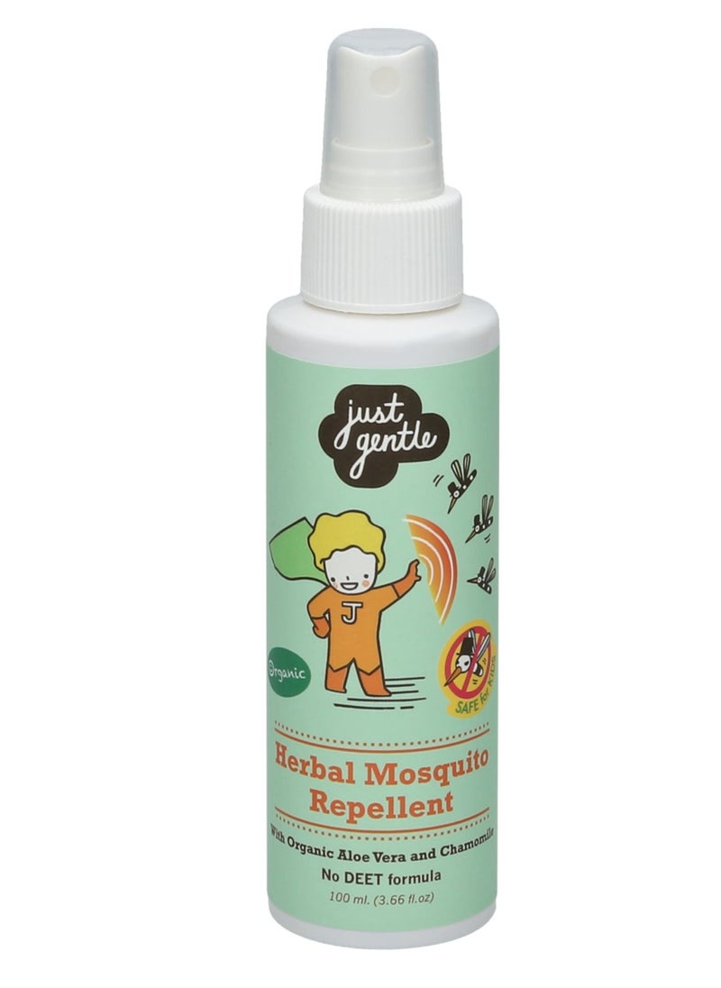 Herbal Mosquito Repellent Spray - DEET-Free, Safe for Kids, Effective Protection with Organic Chamomile & Citrus Extracts, 100ml