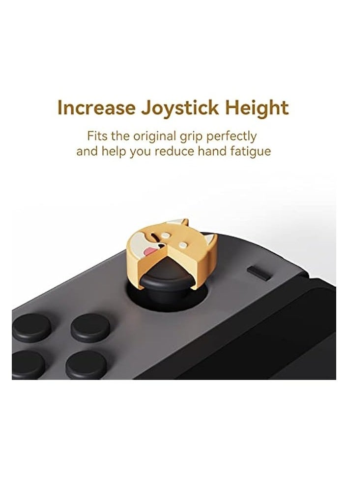 Cute Animal Theme Thumb Grip Caps,Compatible with Switch/OLED/Switch Lite,Soft Silicone Joystick Cover,4PCS