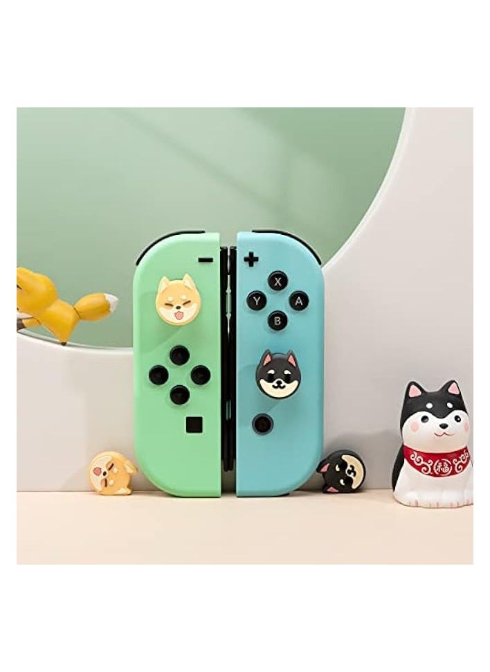 Cute Animal Theme Thumb Grip Caps,Compatible with Switch/OLED/Switch Lite,Soft Silicone Joystick Cover,4PCS