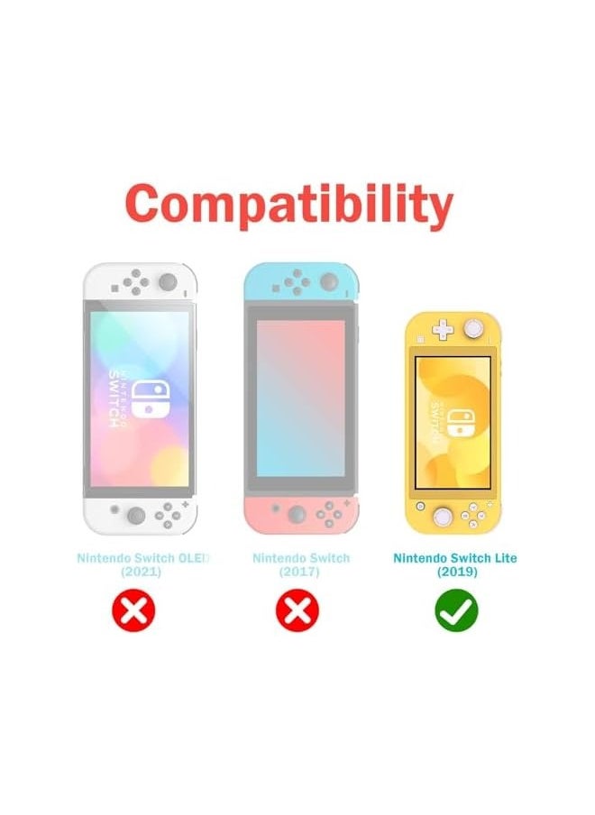 Case for Nintendo Switch Lite - Soft Silicone Shock Proof Anti-Slip Protective Cover with Ergonomic Grip Design for Switch Lite Console - Yellow