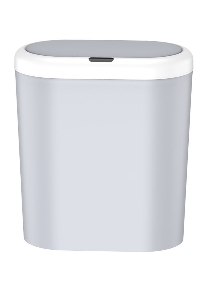 Bathroom Trash Can 15L Waterproof Motion Sensor Small Bathroom Trash Can with Lid Slim Plastic Narrow Bedroom Garbage Can