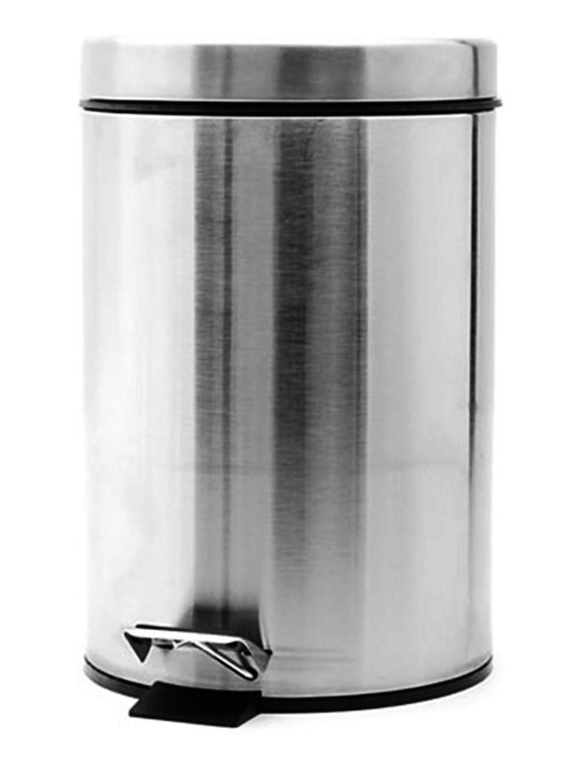 12L Kitchen Pedal Trash Bin | Stainless Steel Rubbish Bin with Soft Close Lid, Foot Pedal, Flat Lid & Strong Plastic Inner Bucket | Fingerprint Proof & Rust Resistant |Odor Free & Hygienic