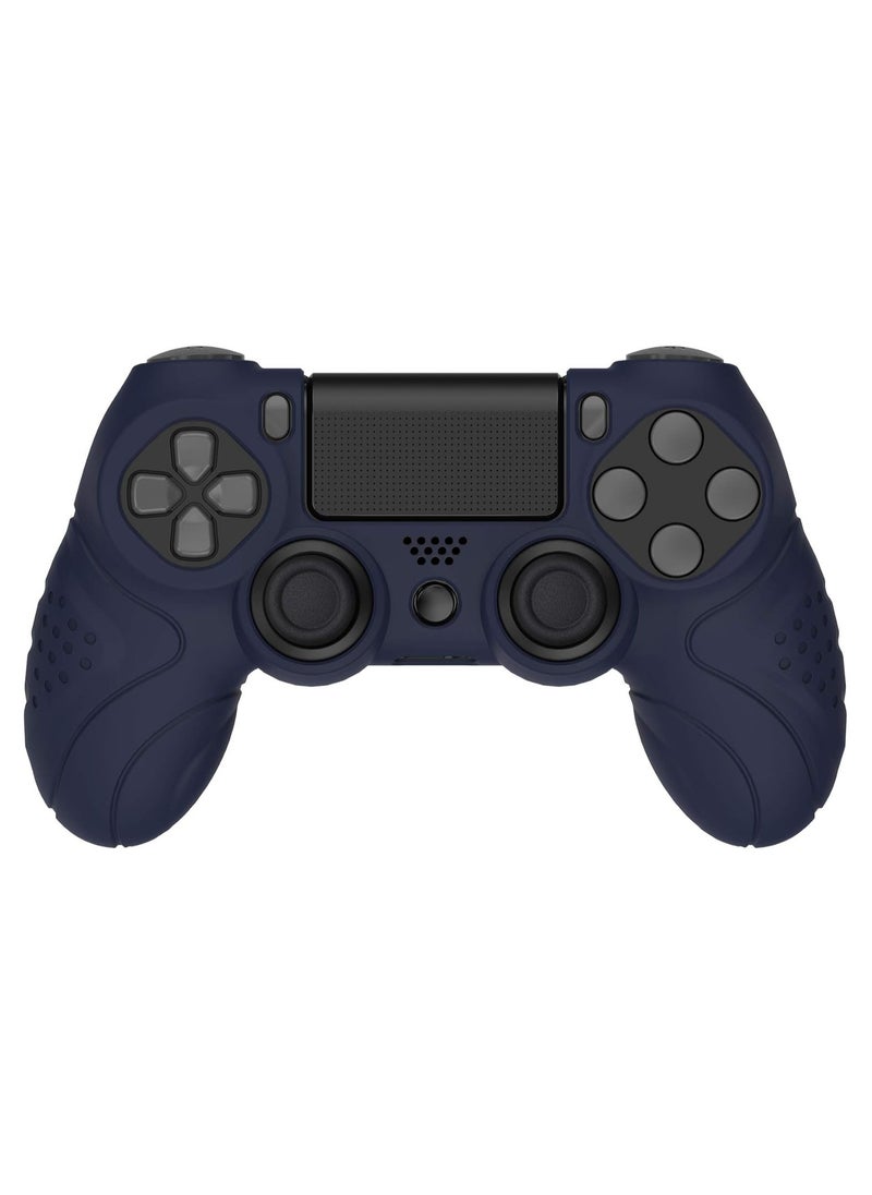 Guardian Edition Midnight Blue Soft Anti Slip Controller Silicone Case Cover for Playstation 4 Rubber Protector Skins with Joystick Caps for PS4 Slim for PS4 Pro Controller