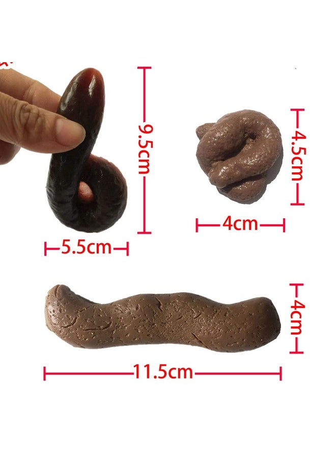 6Pcs Poop Prank Toy Different Shapes Simulation Realistic Dog Poo Model Adult Pooping Favors Funny Joke Trick Stool Faeces With Package For Halloween April Fools' Day Party