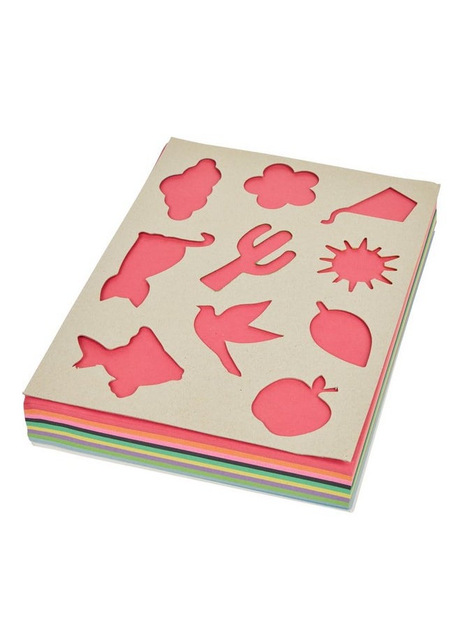 Lightweight Construction Paper, Value Pack, 10 Colors, 300 Sheets With Bonus Stencil, Everyday Use, Classroom Supplies, Daycare Supplies, Pre-School, At Home Use