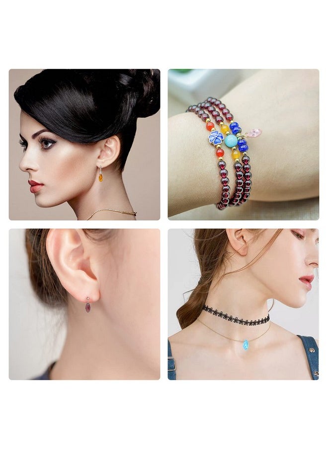100 Pcs Teardrop Crystal Beads Mixed Colors Crystal Beads Crystal Prism Lustered Drop Spacer Loose Beads Drop Shape Top Drilled With Box And Elastic Rope
