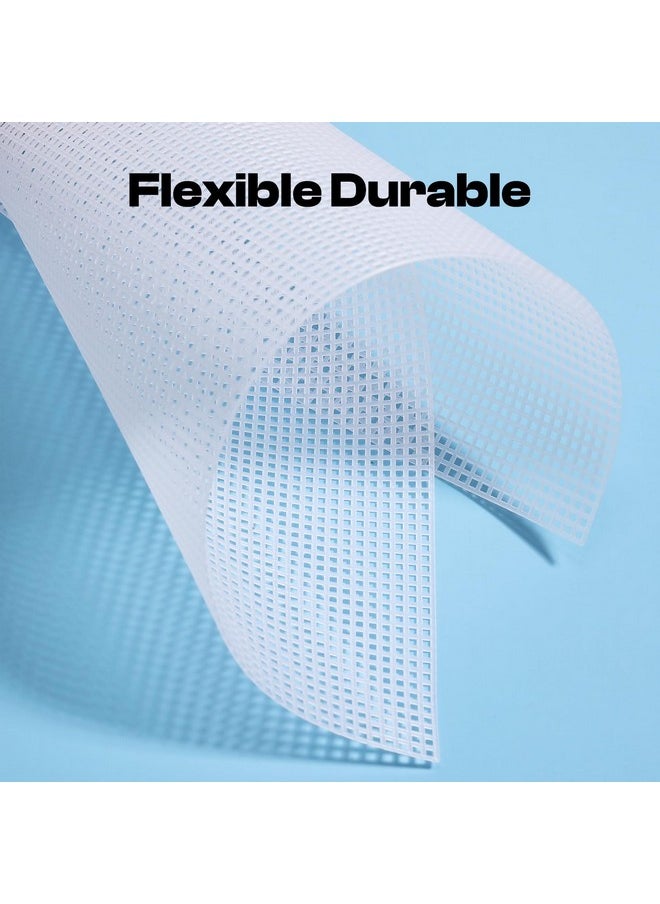 6 Pieces 7 Count Plastic Mesh Canvas Sheets, Eye Mesh For Therian Mask, Acrylic Yarn Crafting, Knit Crochet Projects And Make Aquarium Dividers (10.5 X 13.5 Inch)
