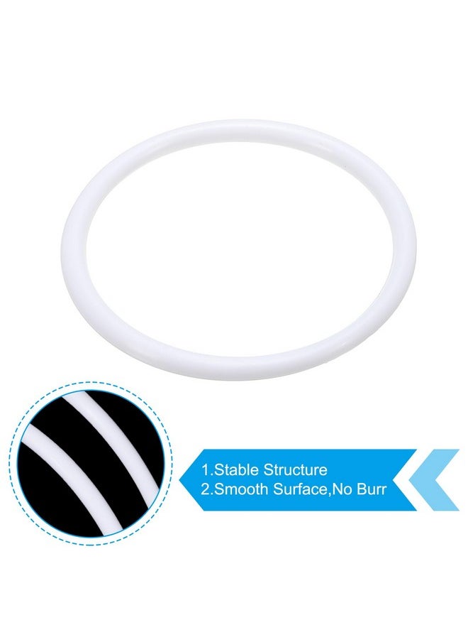3.3 Inch Dream Catcher Rings, 30 Pcs Plastic Macrame Wreath Floral Round Ring Hoop For Home Car Diy Craft Wedding Wall Hanging Decorations, White