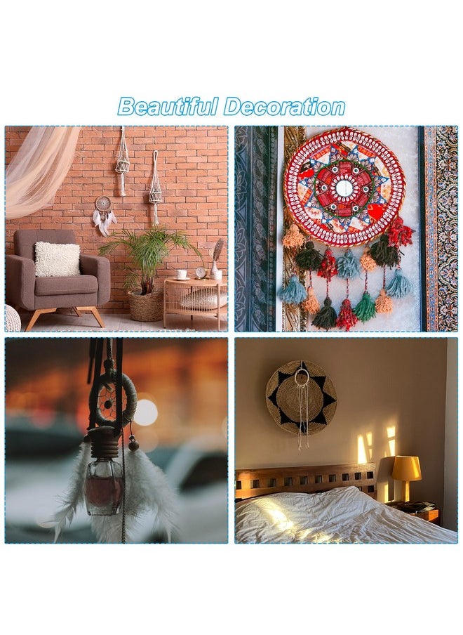 6.3 Inch Dream Catcher Rings, 6 Pcs Metal Macrame Wreath Floral Round Ring Hoop For Christmas Decor Home Car Diy Craft Wedding Wall Hanging Decorations, Silver