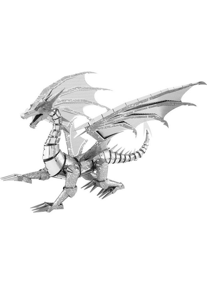 S Metal Earth Premium Series Silver Dragon 3D Metal Model Kit