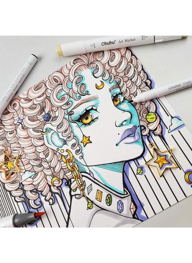 Micro Pen Fineliner Drawing Pens: 8 Sizes Fineliner Pens Pigment Black Ink Assorted Point Sizes Waterproof For Writing Drawing Journaling Sketching Anime Manga Watercolor For Artists Beginners